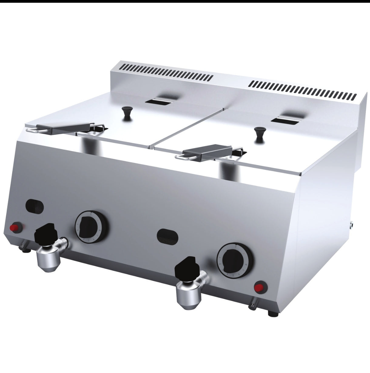 Friteuse Gaz 2x8 Litres Avec Robinet De Vidange